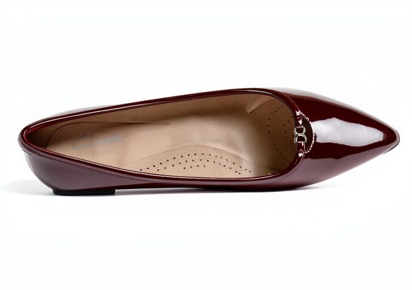 Clarks Womens Pumps Merlot Synthetic Comfort Heels-4