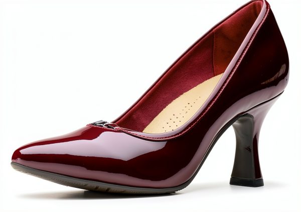 Clarks Womens Pumps Merlot Synthetic Comfort Heels-0
