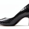 Clarks Kataleyna Rose Womens Pumps Black Croc Leather-4