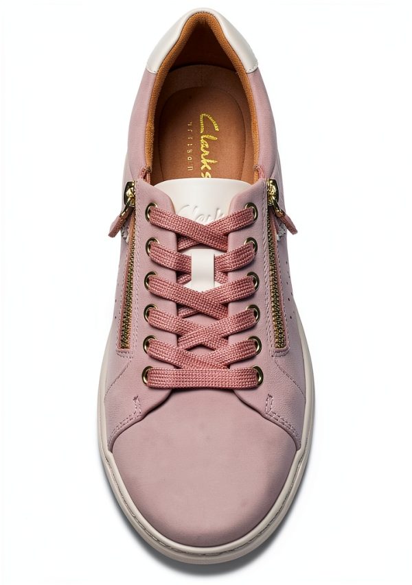 Clarks Womens Sneakers Nubuck Suede Zip Casual Comfort-4