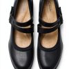Clarks Womens Black Leather Pumps Comfort Heel Shoes-6