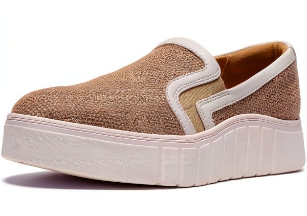 Clarks Womens Loafers Natural Raffia Comfort Slip On Shoes-0