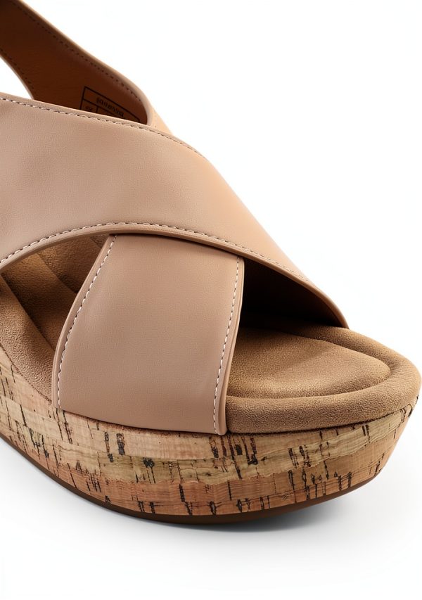 DREAM PAIRS Womens Wedge Sandals Criss Cross Platform Heels-2