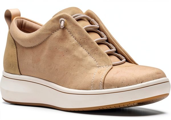 Clarks BreezeSky Lace Womens Sneakers Sand Textile Comfort-7