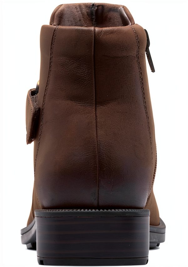 Clarks Womens Ankle Boots Nubuck Buckle Strap Comfort-1