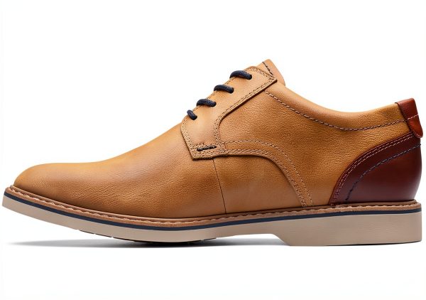 Clarks Radcliff Low Mens Oxfords Light Tan Nubuck Leather-2