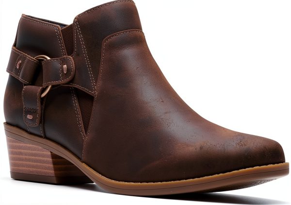Clarks Danyelle Gema Womens Ankle Boots Leather Comfort-4