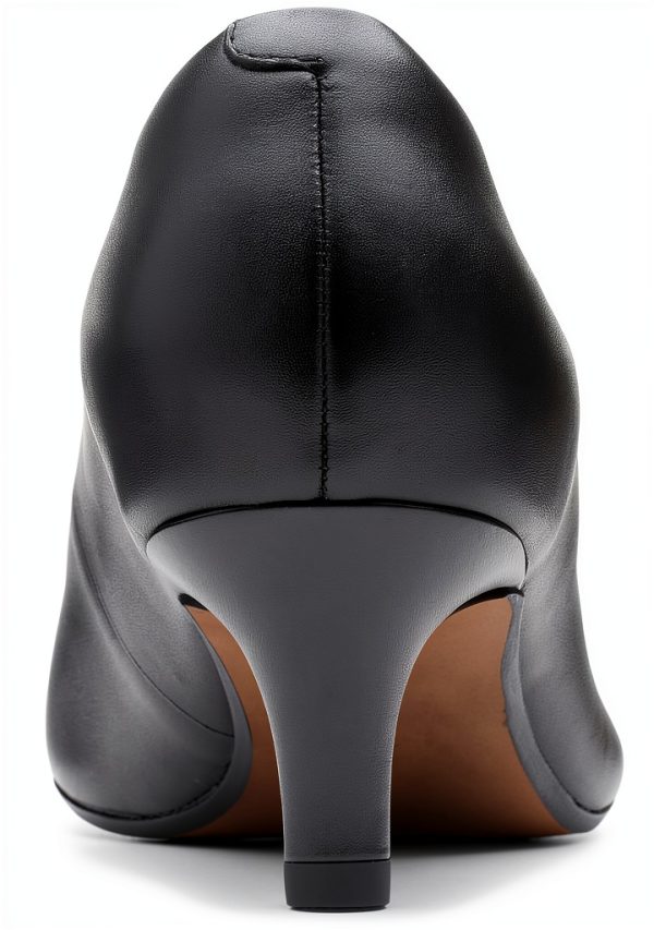 Clarks Womens Leather Pumps OrthoLite Footbed Pointed Toe-6