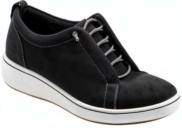 Clarks Womens Oxfords Textile Upper Bungee Laces Comfort-0