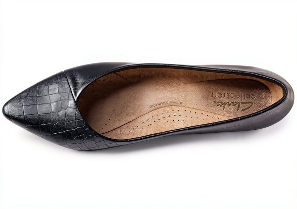 Clarks Kataleyna Rose Womens Pumps Black Croc Leather-2