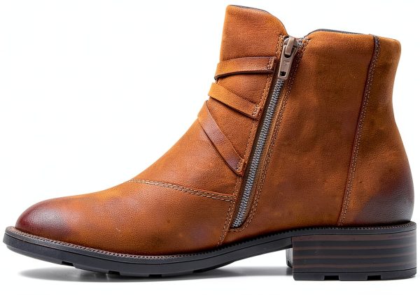Clarks Womens Ankle Boots Nubuck Buckle Strap Comfort-2