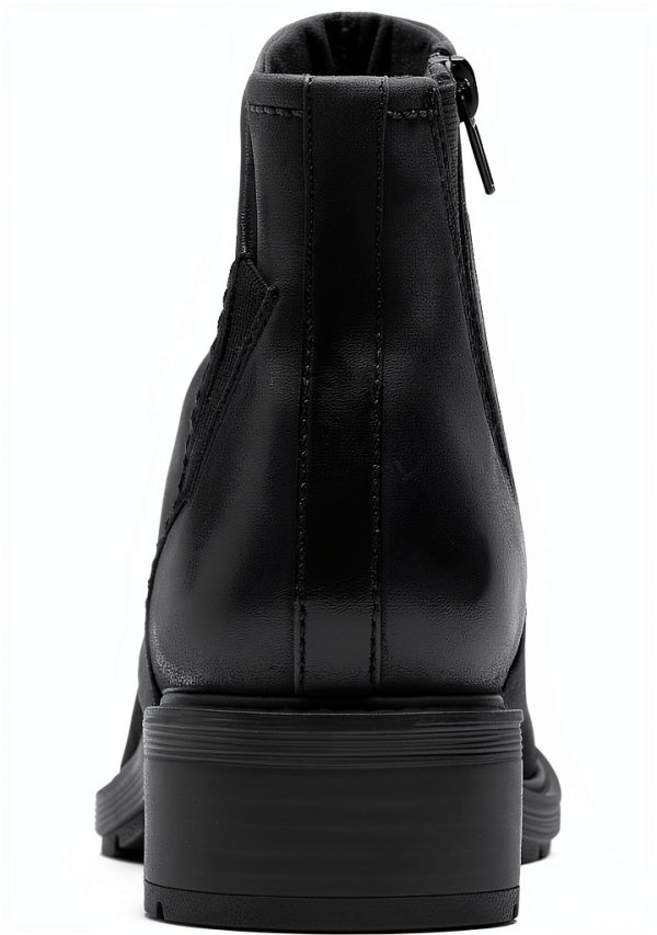 Clarks Womens Ankle Boots Black Leather Comfort Cushion-1