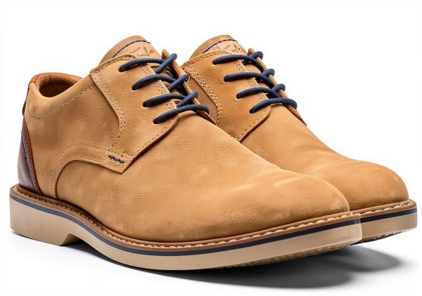 Clarks Radcliff Low Mens Oxfords Light Tan Nubuck Leather-4