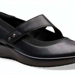 Clarks Kaetlyn Jane Womens Black Leather Flats Comfort-0