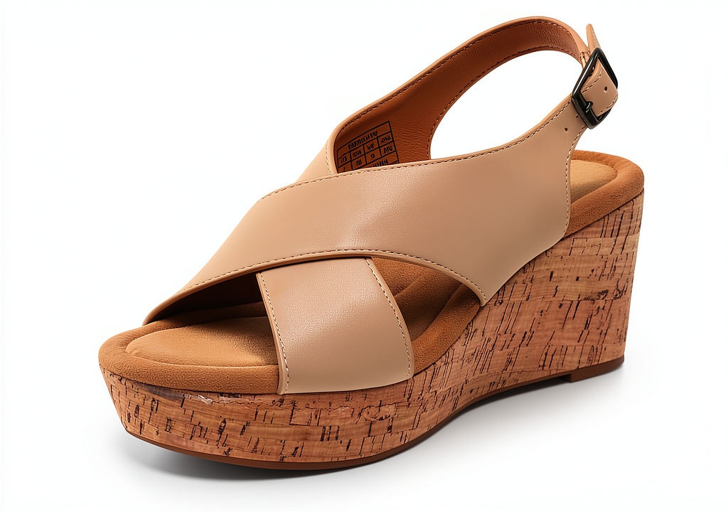 DREAM PAIRS Womens Wedge Sandals being worn on grassy surface during garden party