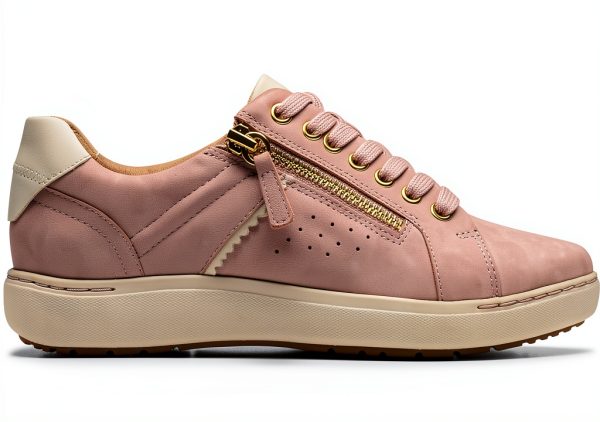 Clarks Womens Sneakers Nubuck Suede Zip Casual Comfort-1