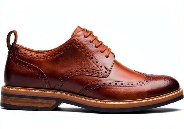 Clarks Mens Oxfords Mid Tan Leather Classic Dress Shoes-5